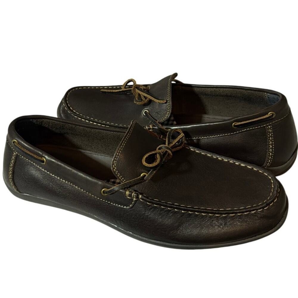 Crown & Ivy Size 11M Brown Leather Moccasins - Picture 3 of 9
